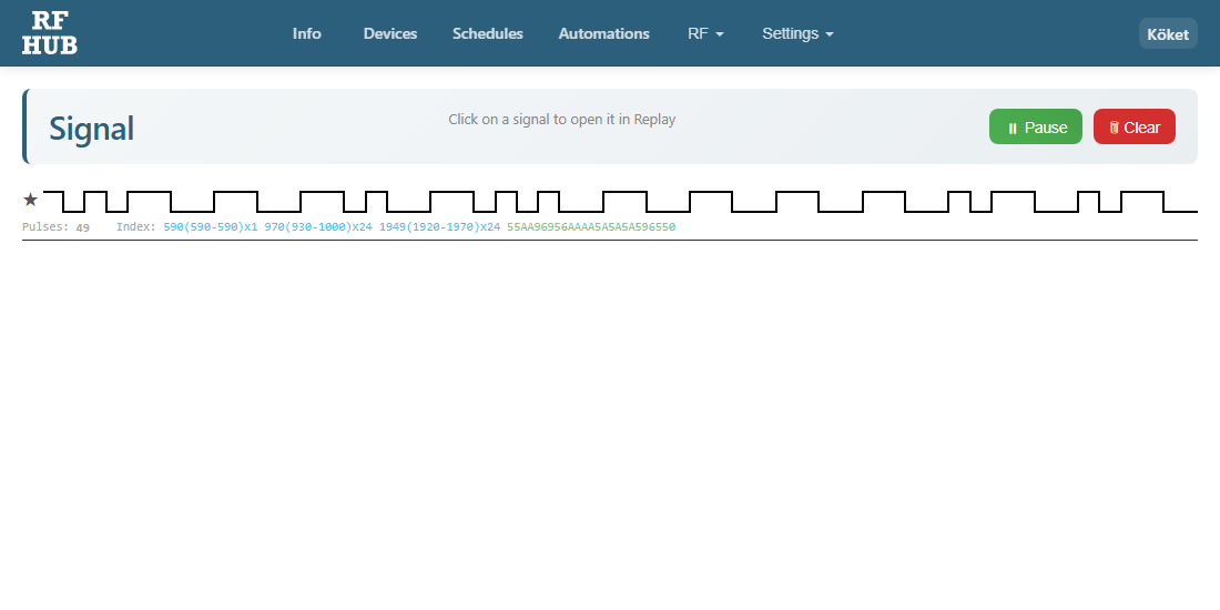 Record signal page